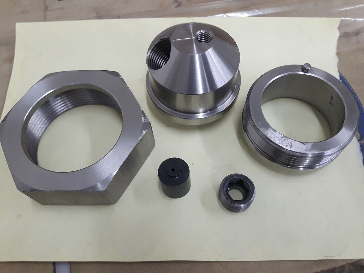 Large machined hex nuts